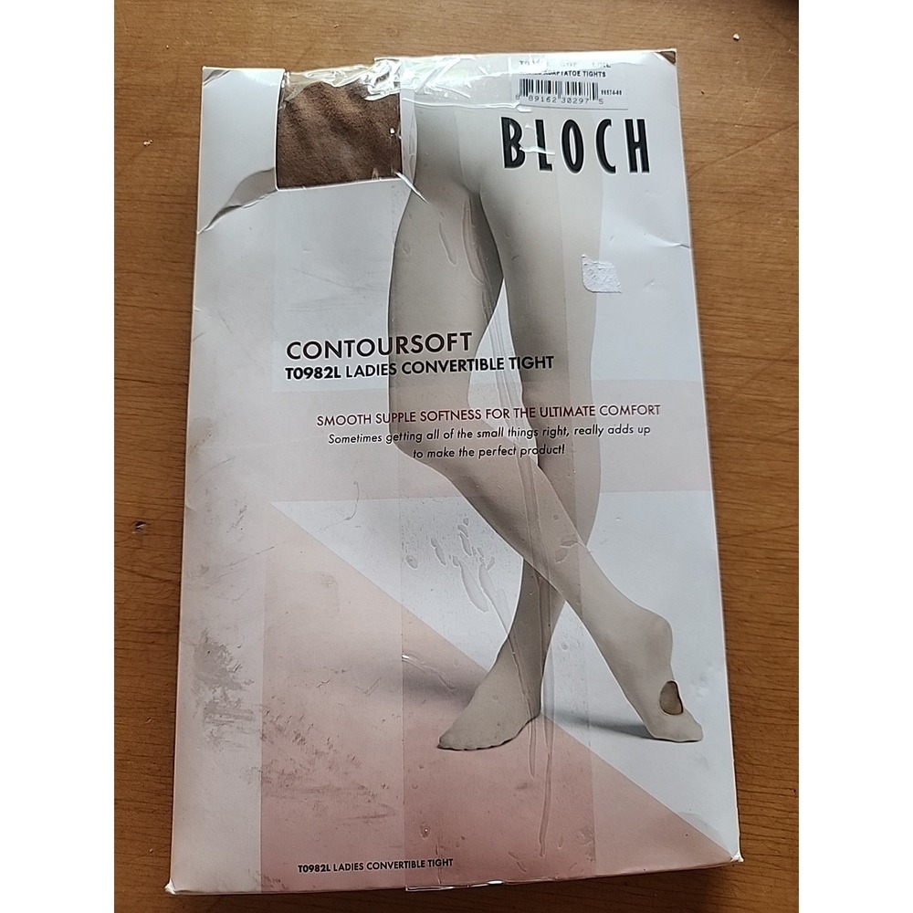 Bloch Dance Women's Contour Soft Adaptatoe Tights, Coffee, L/XL